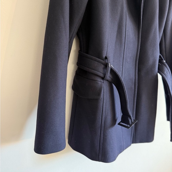 NEW REISS Enara Wool Military Coat Jacket Navy Funnel Neck UK12 US8 EU40 M - Picture 11 of 16